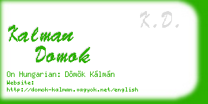 kalman domok business card