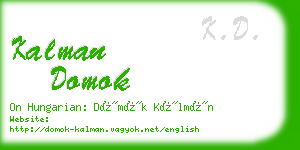 kalman domok business card